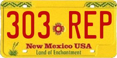 NM license plate 303REP