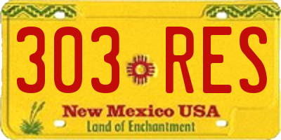 NM license plate 303RES