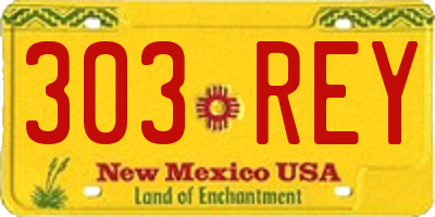 NM license plate 303REY