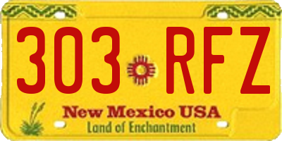NM license plate 303RFZ