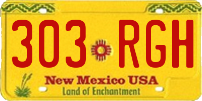 NM license plate 303RGH