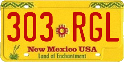 NM license plate 303RGL