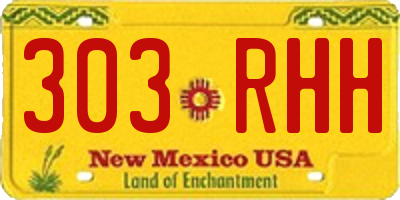 NM license plate 303RHH