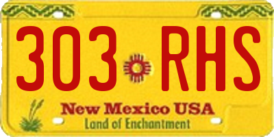 NM license plate 303RHS