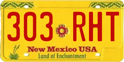 NM license plate 303RHT