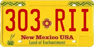 NM license plate 303RII