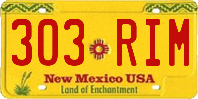 NM license plate 303RIM