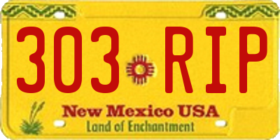 NM license plate 303RIP