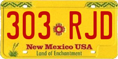 NM license plate 303RJD