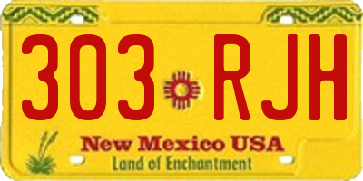 NM license plate 303RJH