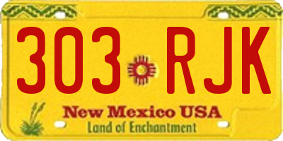 NM license plate 303RJK