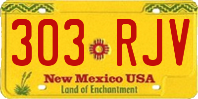 NM license plate 303RJV