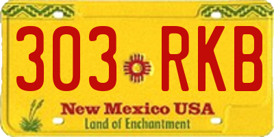 NM license plate 303RKB