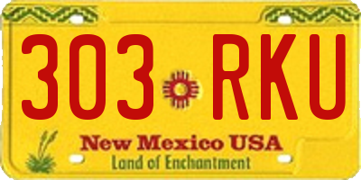 NM license plate 303RKU