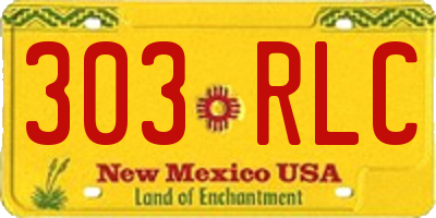 NM license plate 303RLC