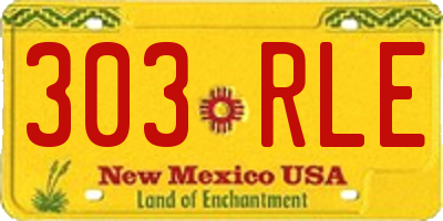 NM license plate 303RLE