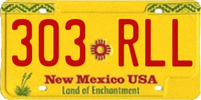 NM license plate 303RLL