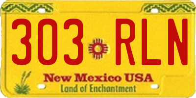 NM license plate 303RLN
