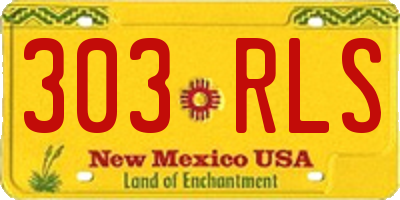 NM license plate 303RLS