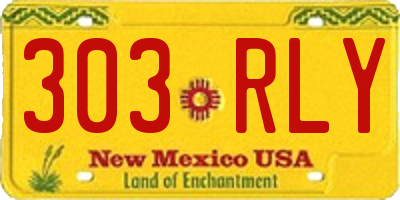 NM license plate 303RLY