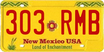 NM license plate 303RMB