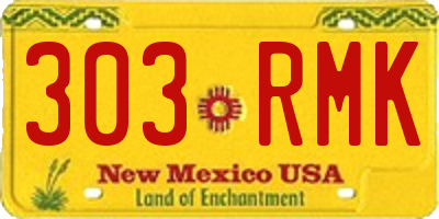 NM license plate 303RMK