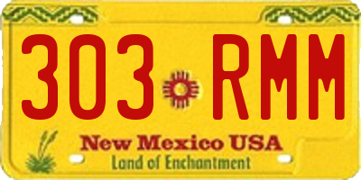 NM license plate 303RMM
