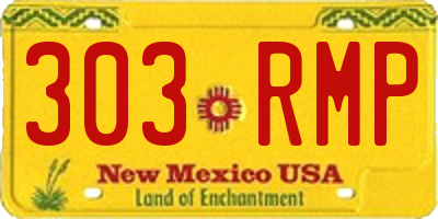 NM license plate 303RMP
