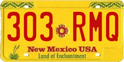 NM license plate 303RMQ