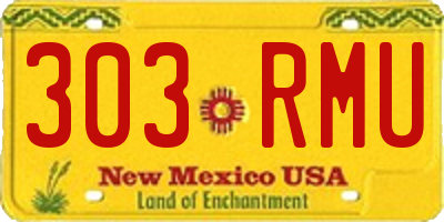 NM license plate 303RMU