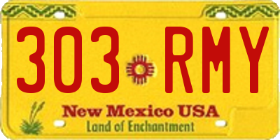NM license plate 303RMY