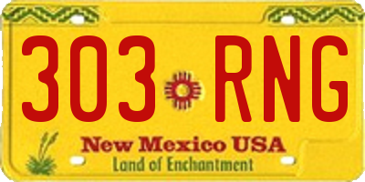 NM license plate 303RNG