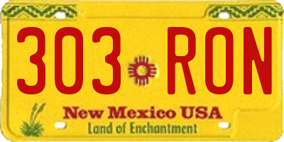 NM license plate 303RON