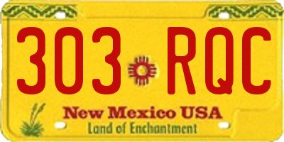 NM license plate 303RQC