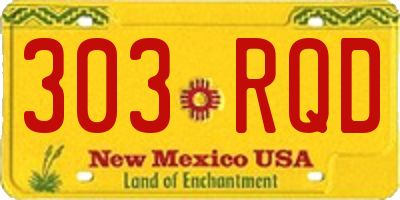 NM license plate 303RQD