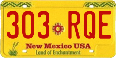 NM license plate 303RQE