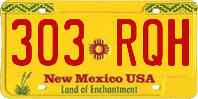 NM license plate 303RQH