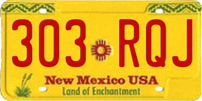 NM license plate 303RQJ