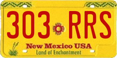 NM license plate 303RRS