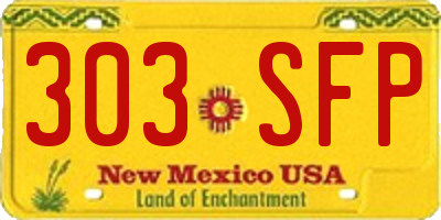 NM license plate 303SFP