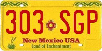 NM license plate 303SGP
