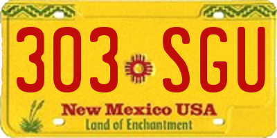 NM license plate 303SGU
