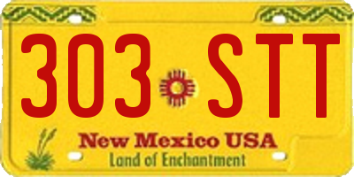 NM license plate 303STT