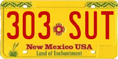 NM license plate 303SUT