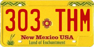 NM license plate 303THM