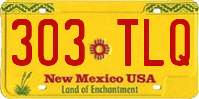NM license plate 303TLQ