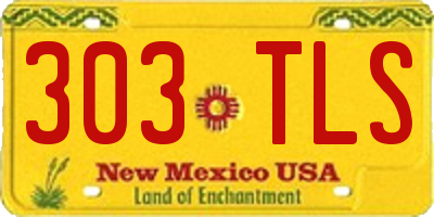 NM license plate 303TLS
