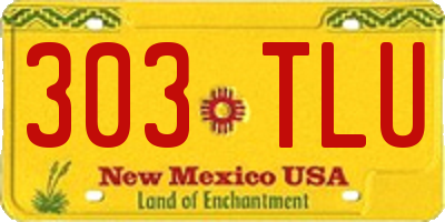 NM license plate 303TLU