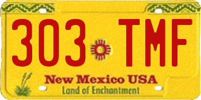 NM license plate 303TMF