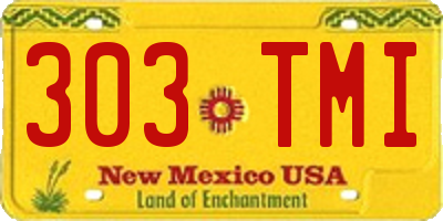 NM license plate 303TMI